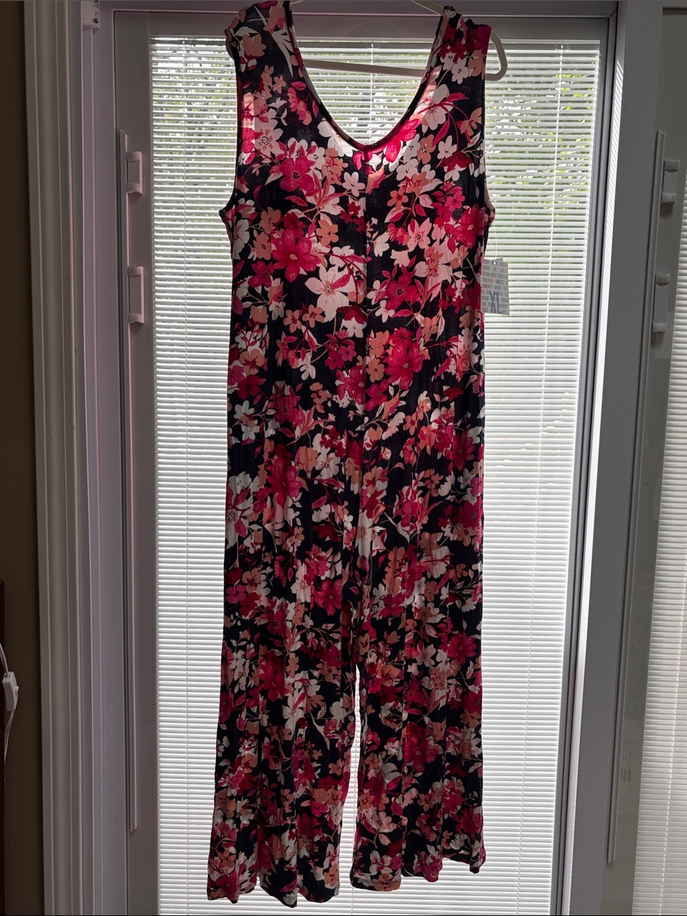 LuLaRoe Floral Sleeveless Jumpsuit in Navy, Pink, Cream